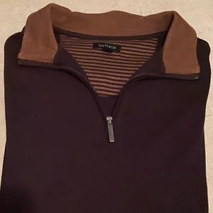 Van Heusen Men’s Quarter Zip Mock Neck Sweater